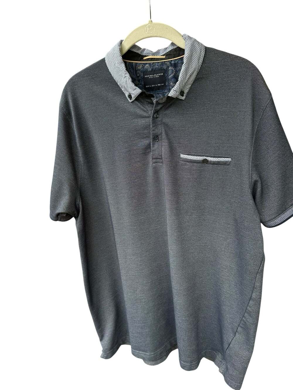 Denim & Flower by Ricky Singh Grey  Size XL